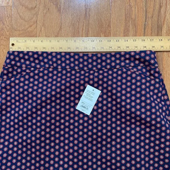 Croft & Barrow Women Skort Size 14 Regular Mid rise Blue White Red Pockets NWT - Picture 6 of 15